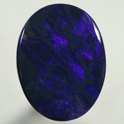 SOLID BLACK OPAL Large blue on black SEE VIDEO